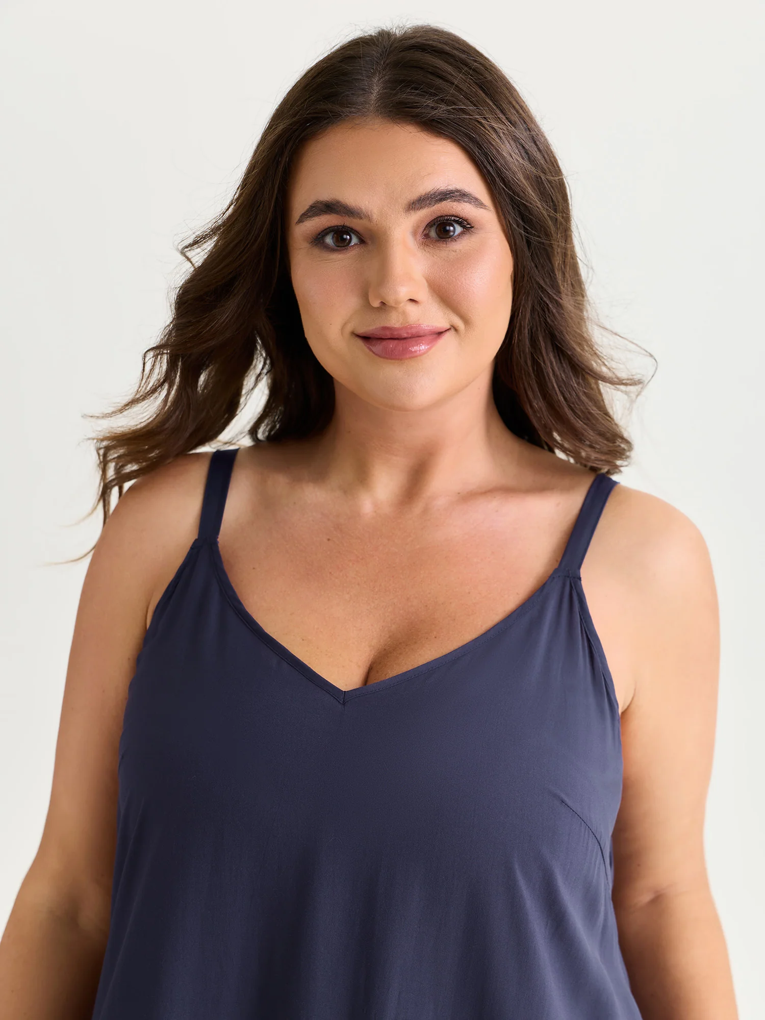 Colorblock Tiered Pockets Cami Midi Dress - Image 2