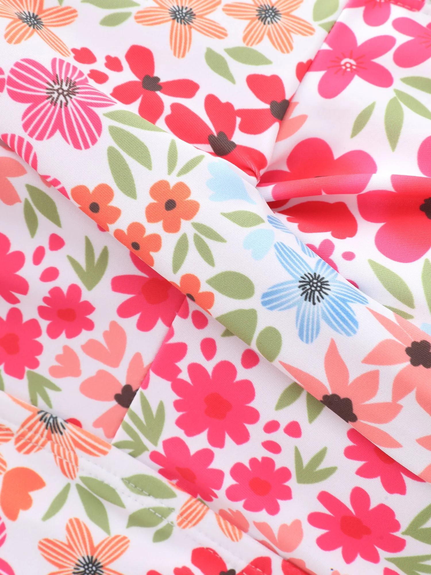 Colorful Floral Print Pockets Flowy Swim Dress - Image 10