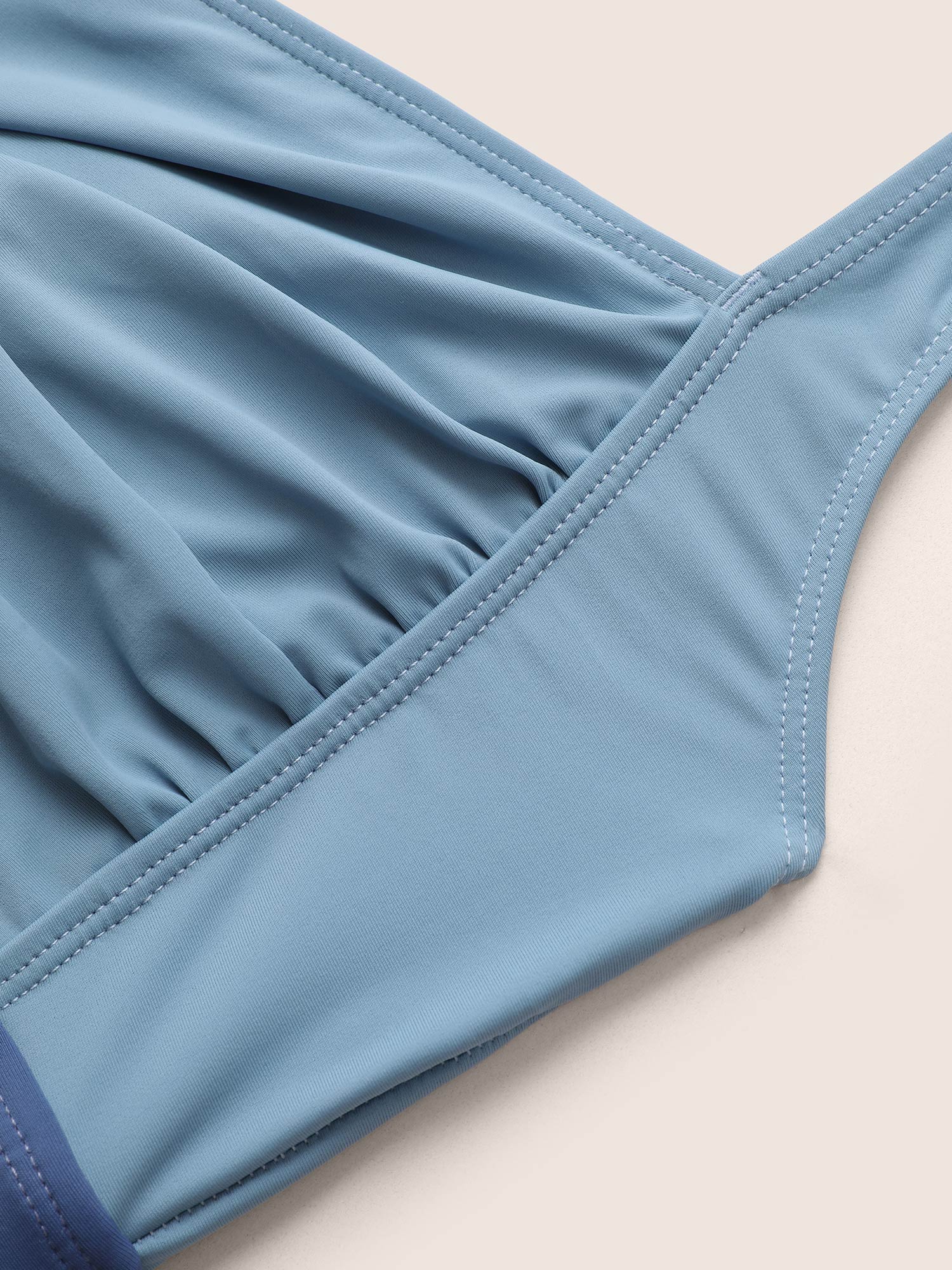 Contrast Twist Front Tummy-Control One Piece Swimsuit - Image 37