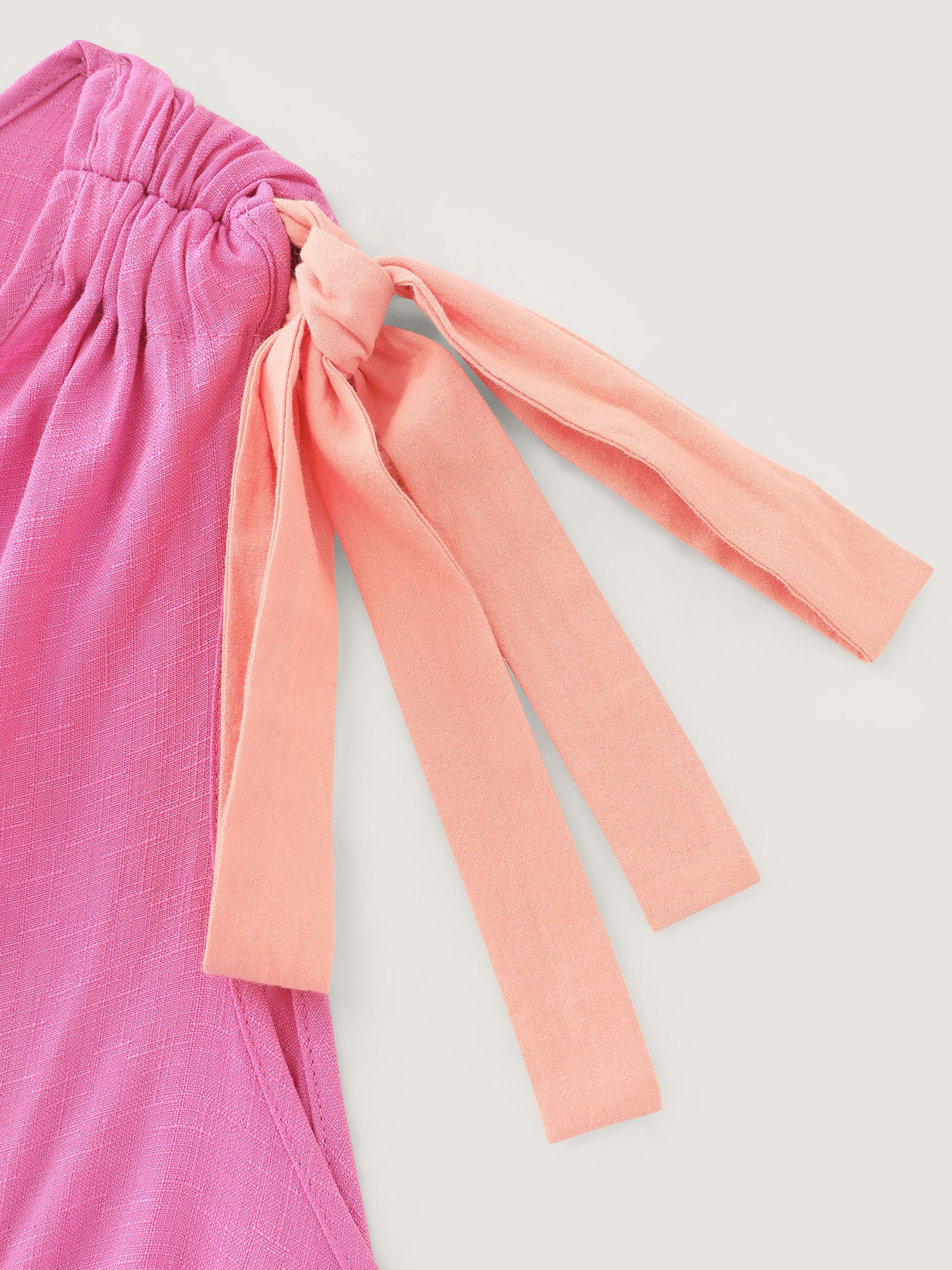 Cotton Ribbon Shoulder Tie V-Neck Flowy Midi Dress - Image 6