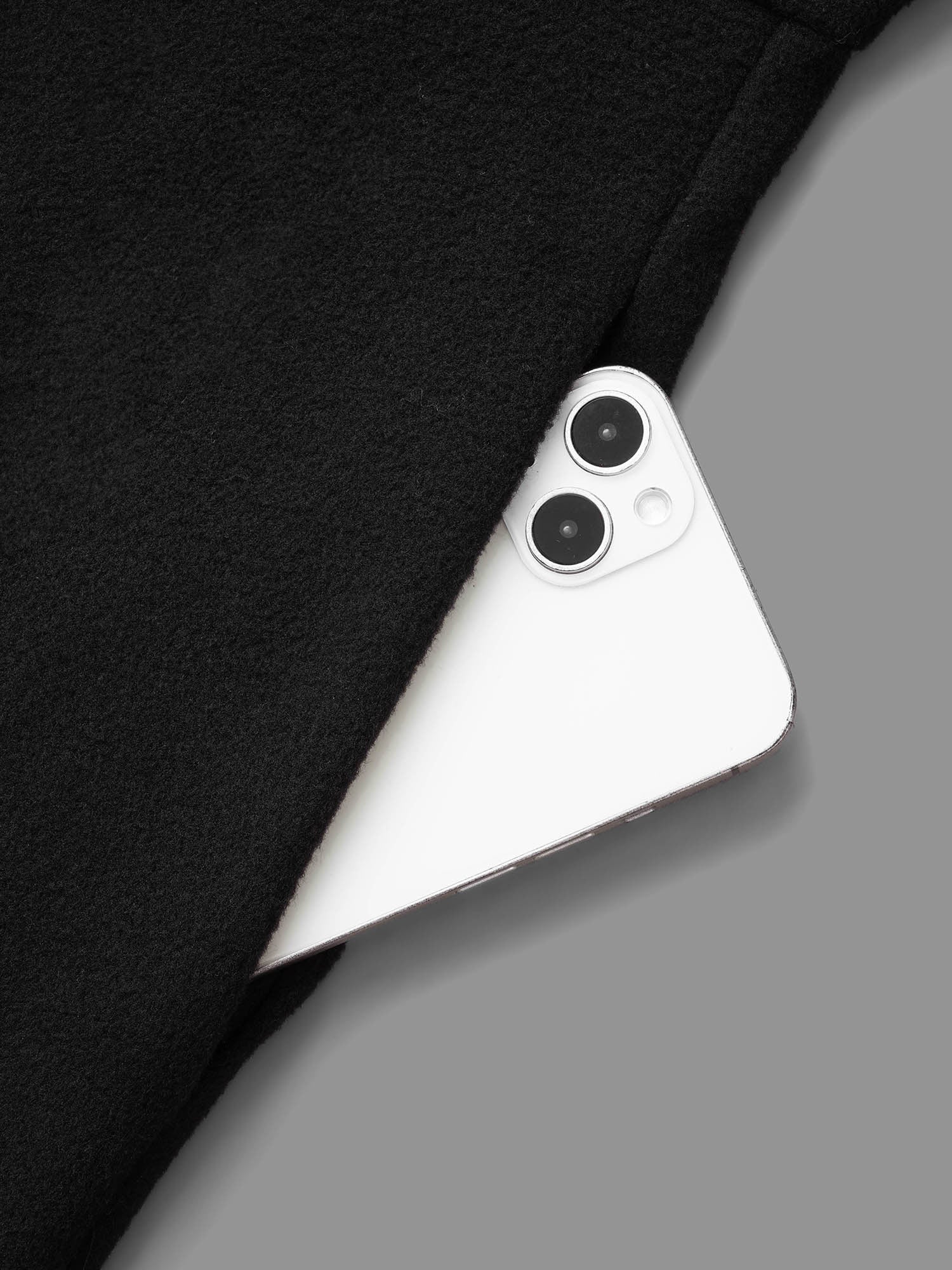 Curved Hem Zipper Placket Pockets Coat - Image 6