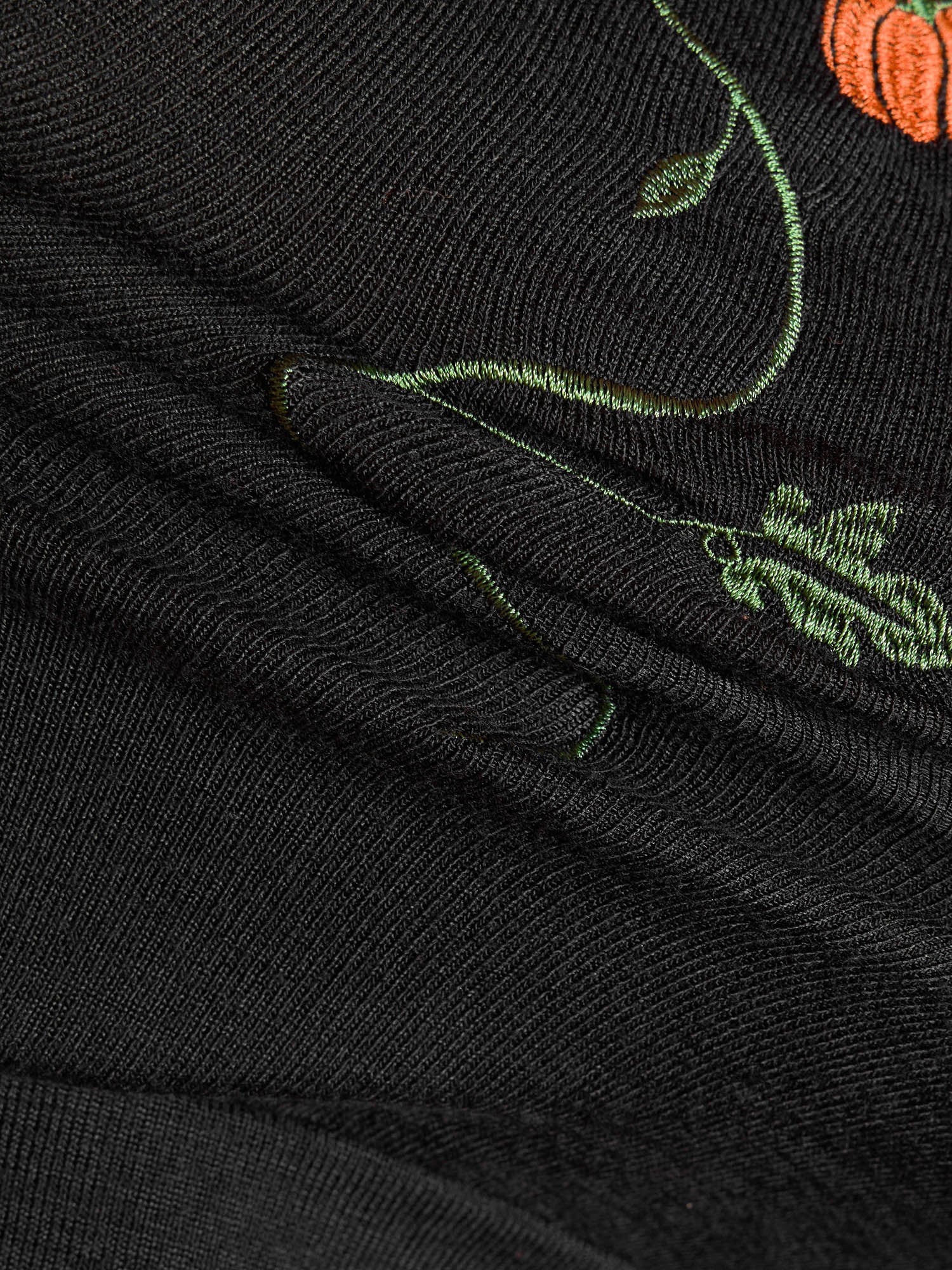 Floral Embroidered Stretch Knit Button Front Jacket - Image 6