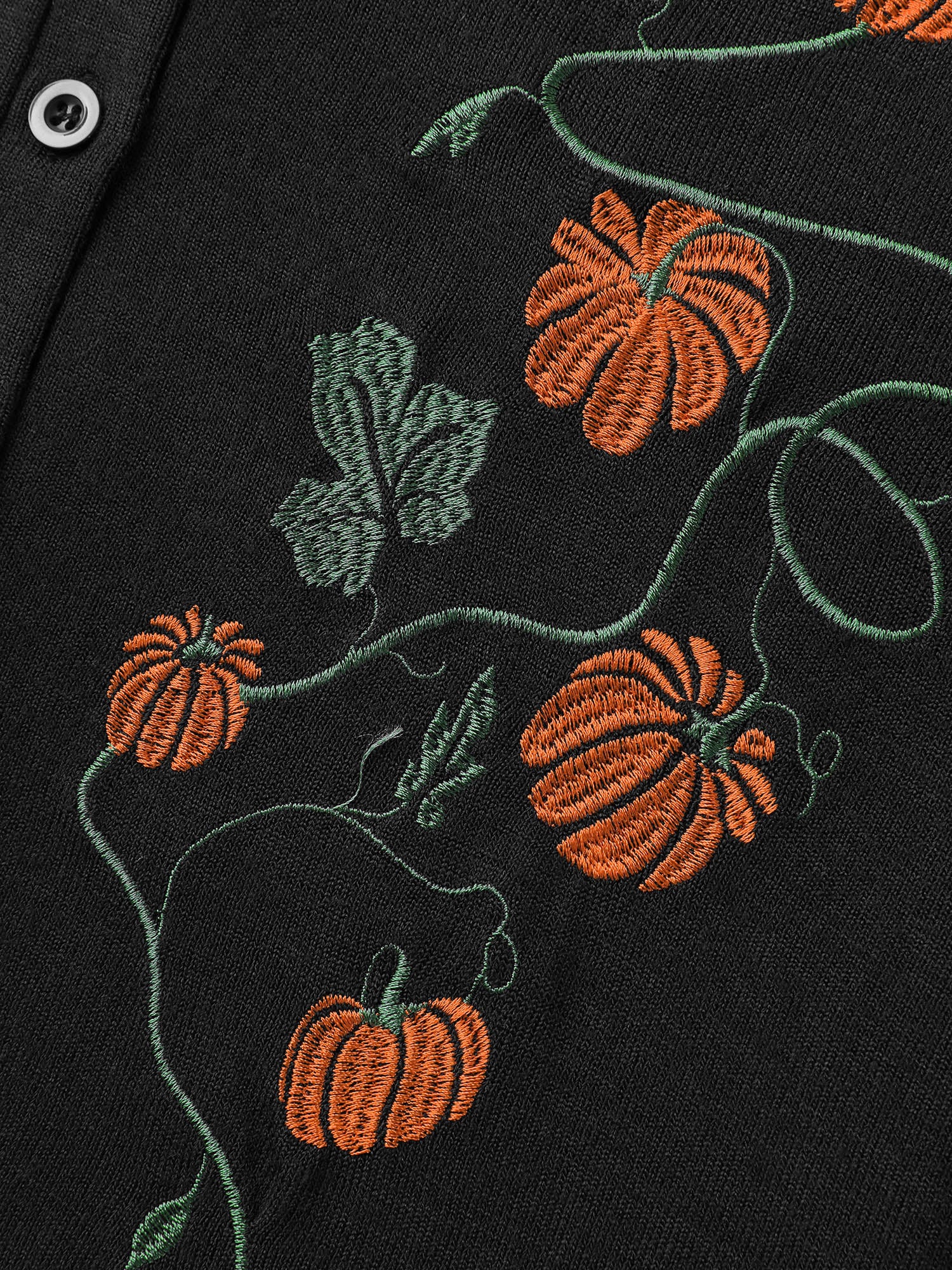 Floral Embroidered Stretch Knit Button Front Jacket - Image 7