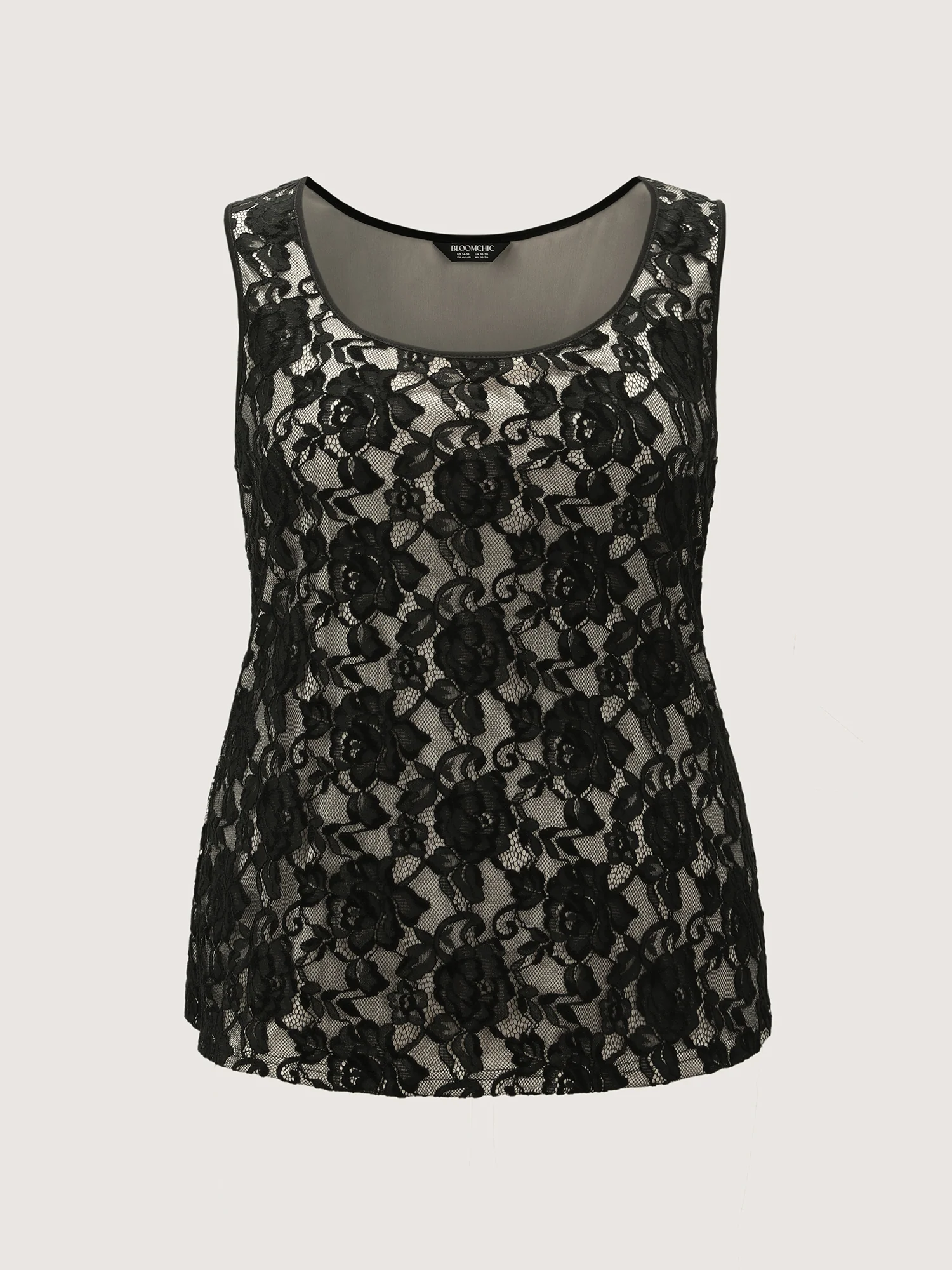 Floral Lace Scoop Neck Tank Top - Image 7