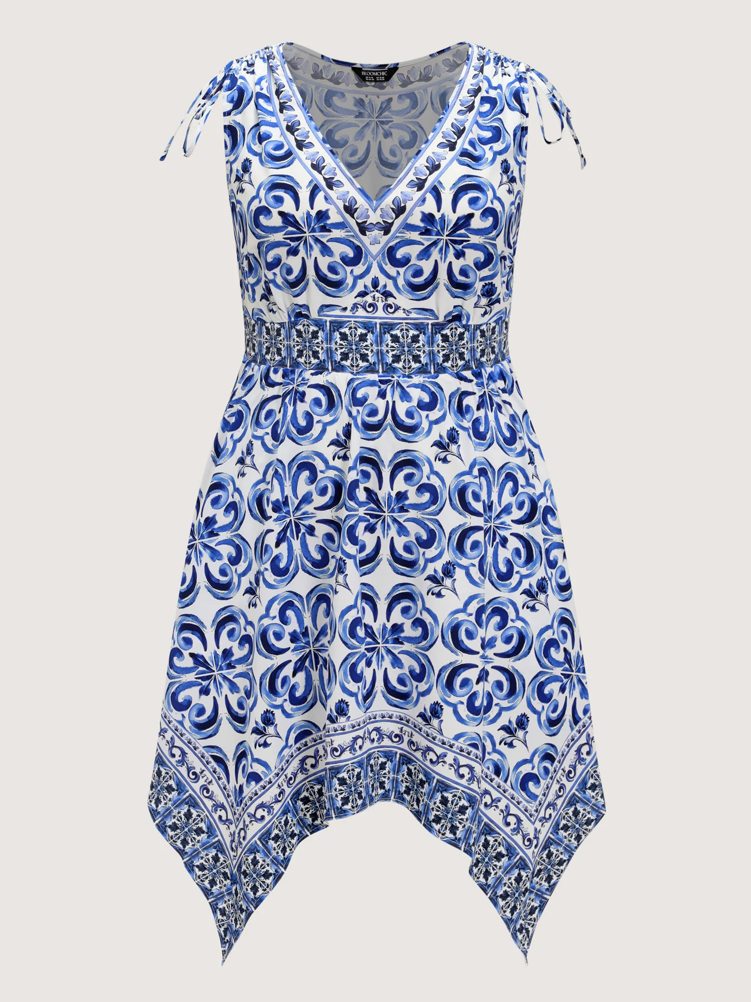 Floral Print Asymmetrical Hem Mini Dress - Image 7