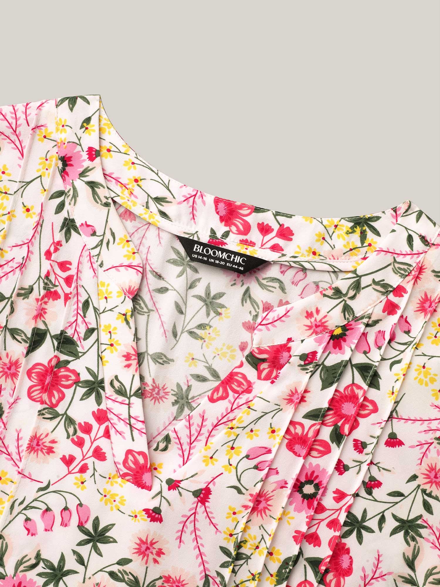 Floral Print Notched Collar Shirt - Image 6