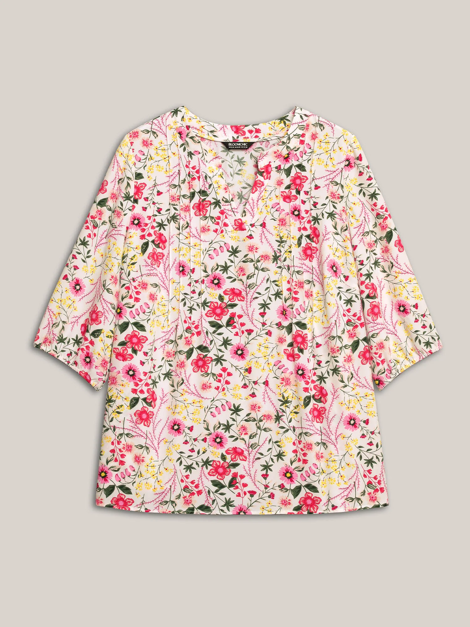 Floral Print Notched Collar Shirt - Image 7