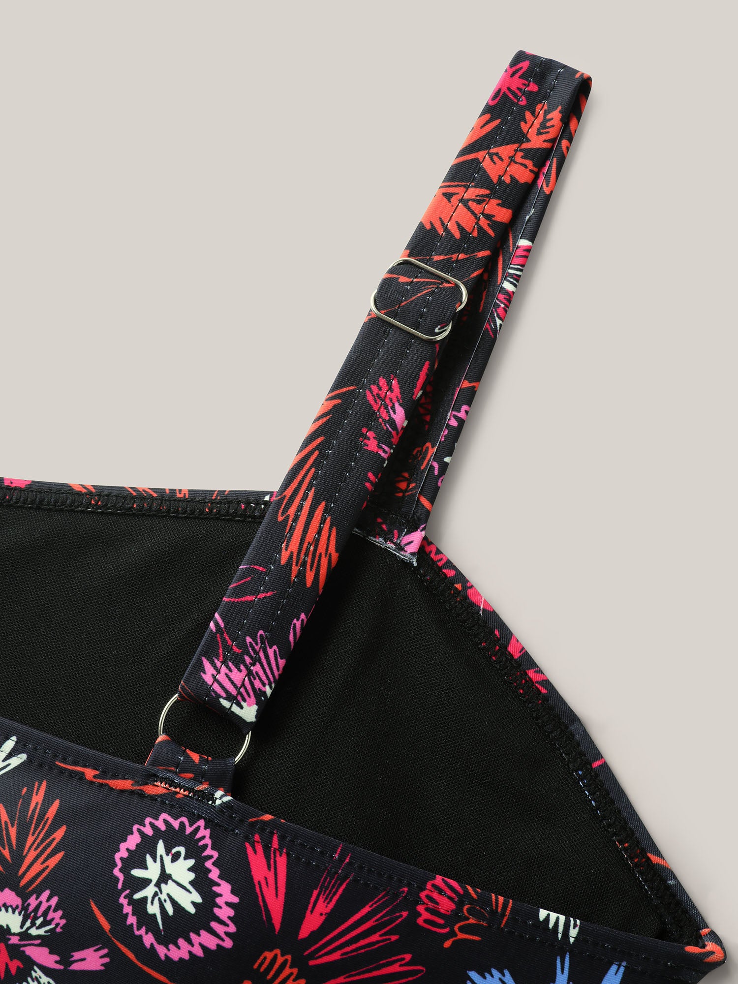 Floral Print Twist Front Swim Top - Image 7