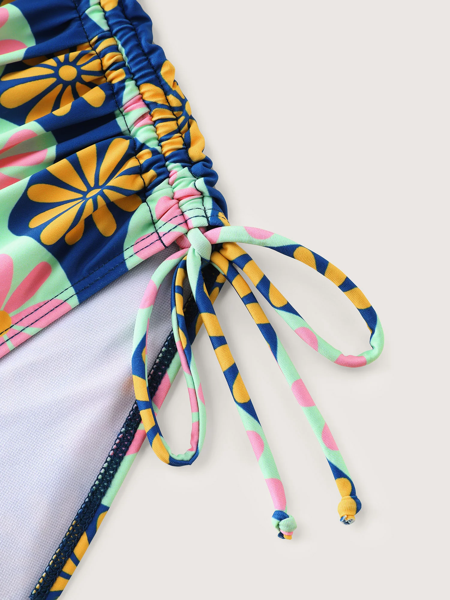 Geometric Print Embroidered One-Piece Swimsuit - Image 6