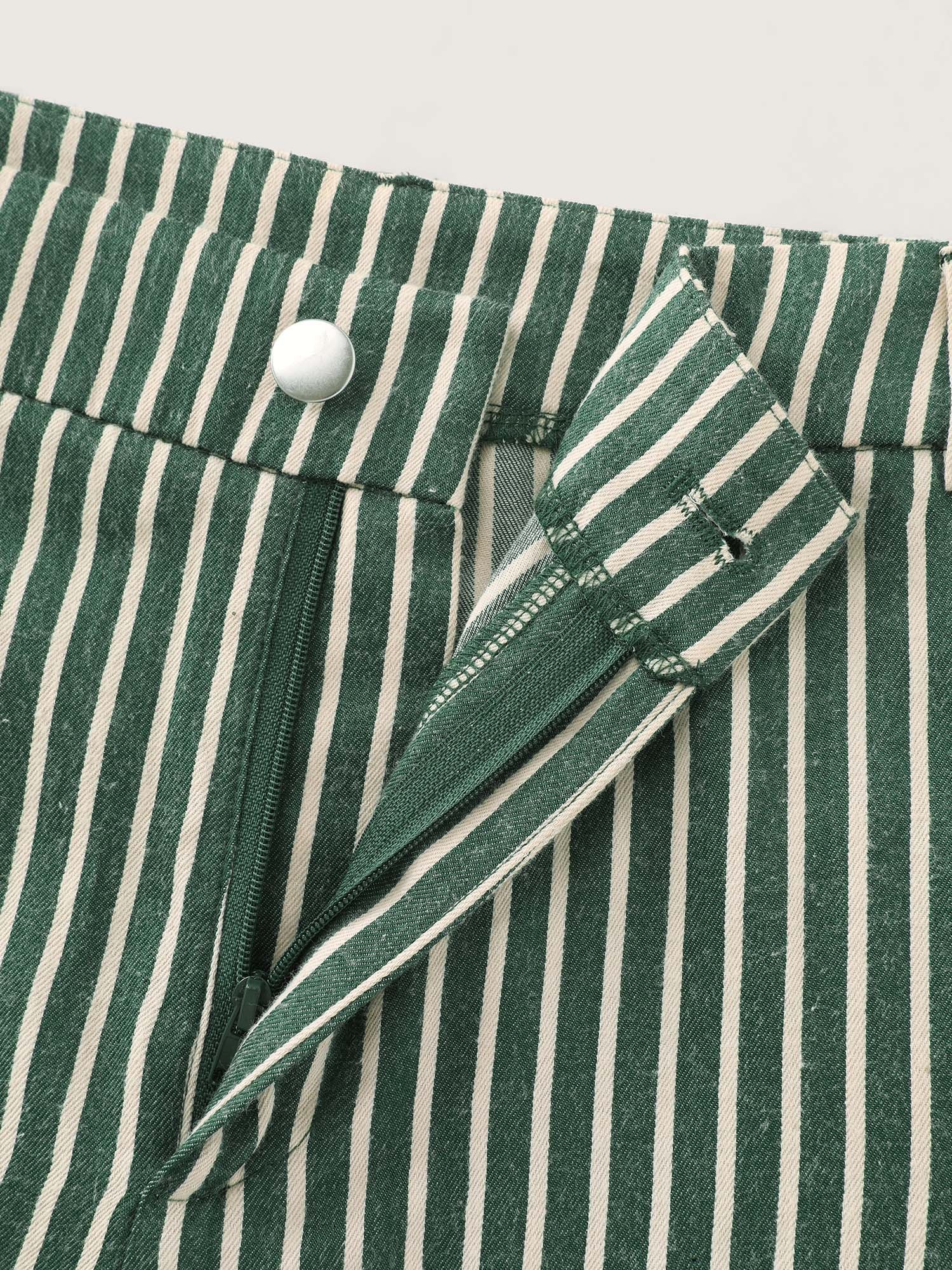 Holiday Striped Print Straight-Leg Pants - Image 5