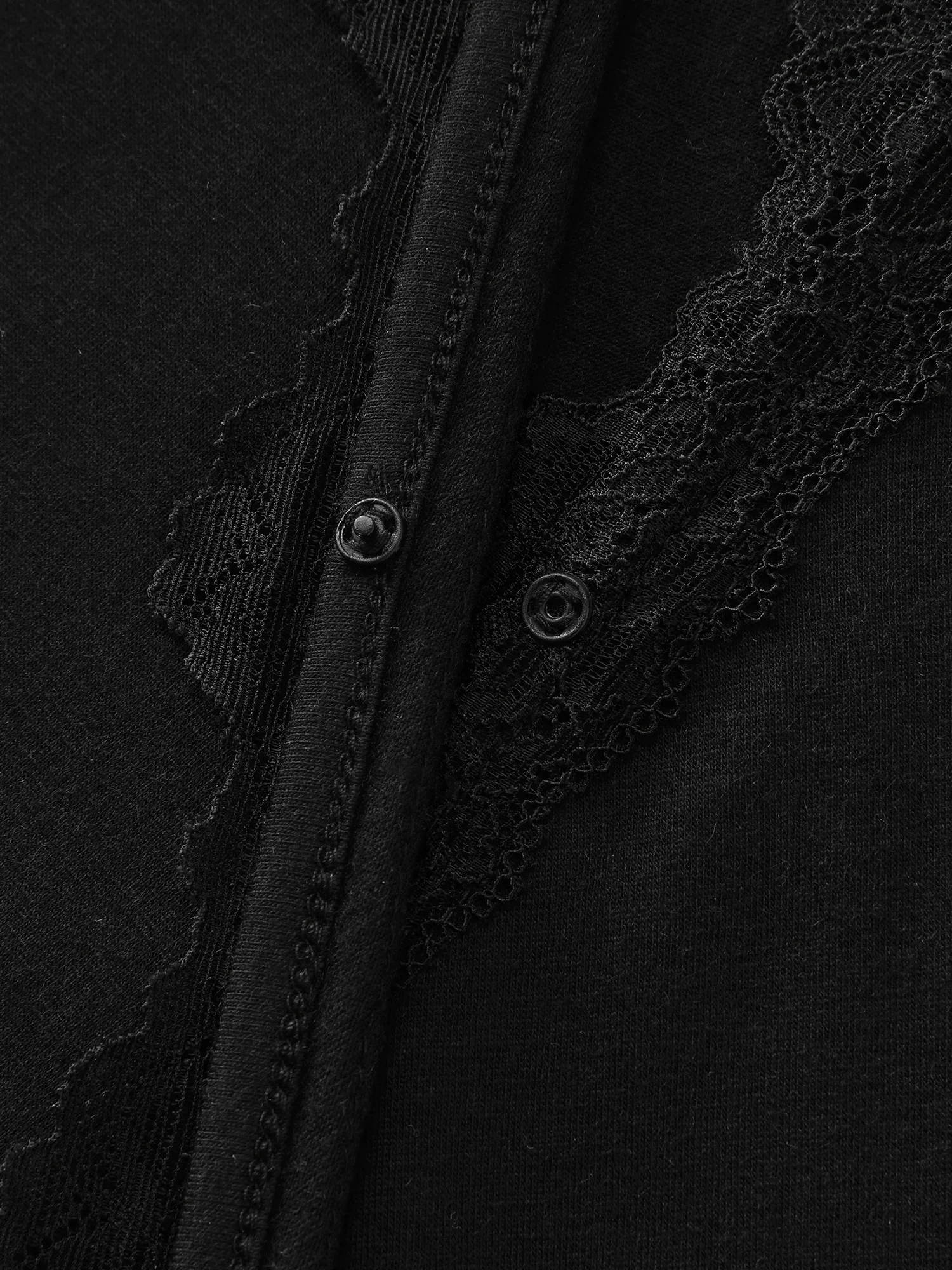 Lace Trim Side-Tie Pockets Nightgown - Image 6