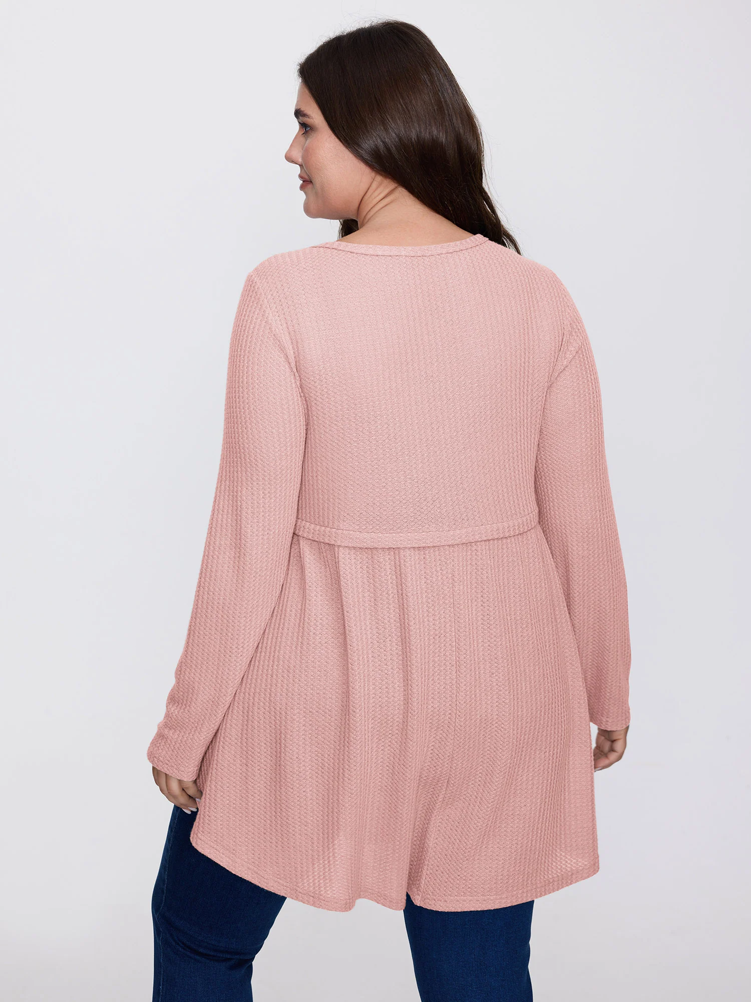 Layered V-Neck Fit and Flare Knit Top - Image 15
