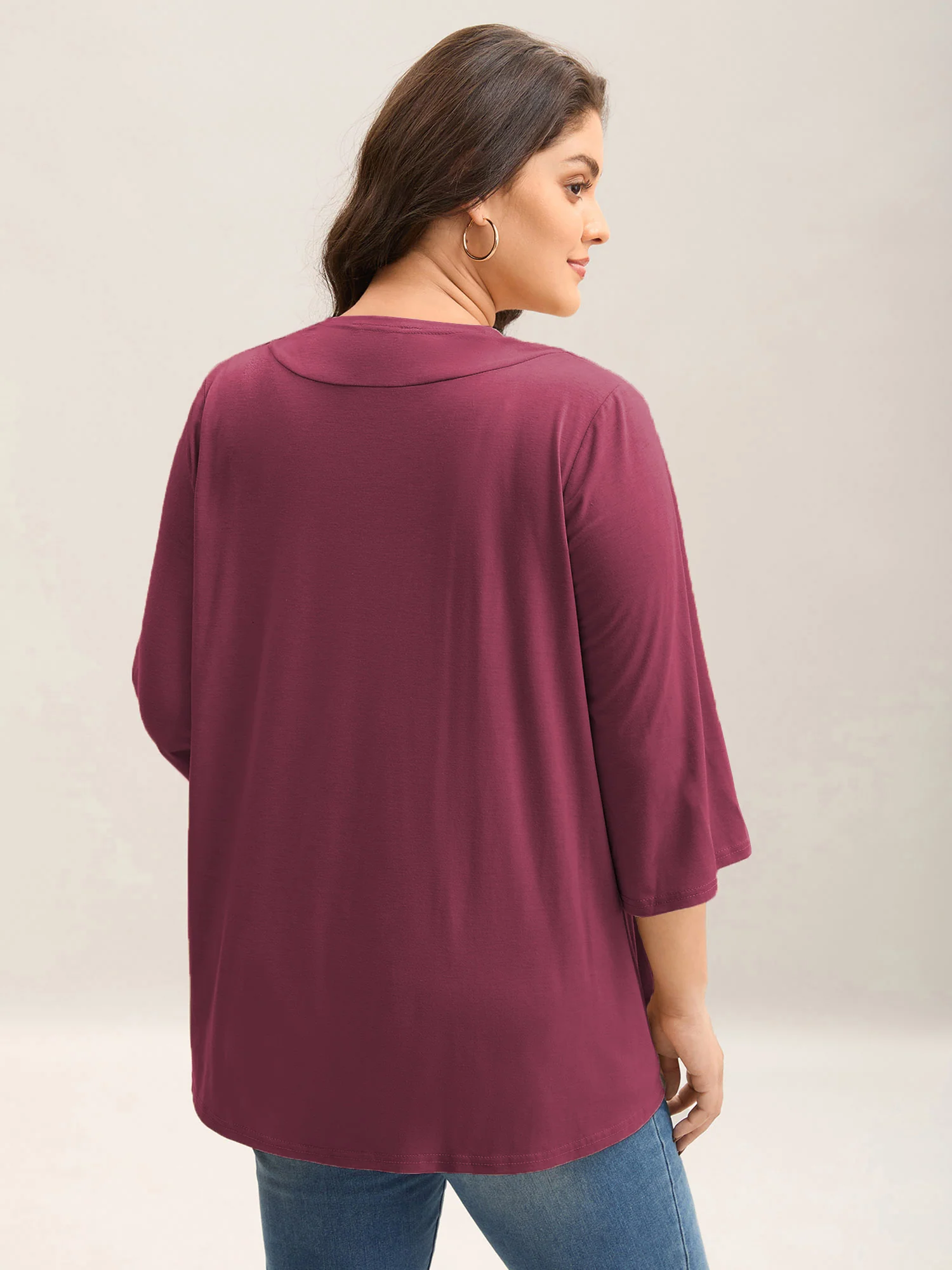 Lotus Hem Curvy Kimono Cover-Up - Image 8