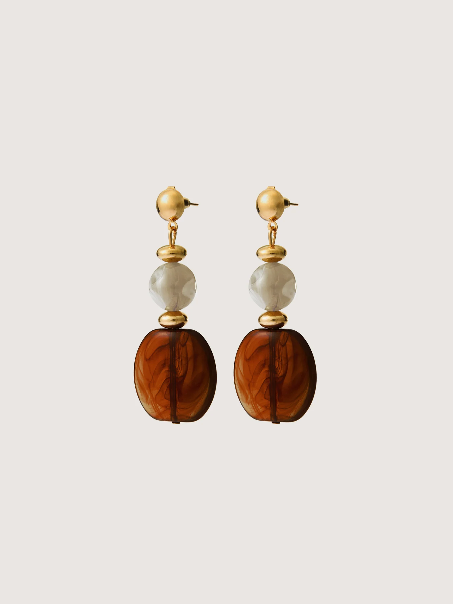 Multi-Color Stone Drop Earrings - Image 3
