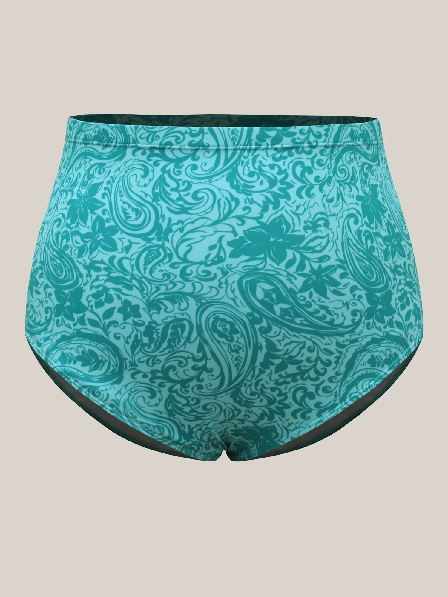 Paisley Print Twist Front Swim Dress - Image 10