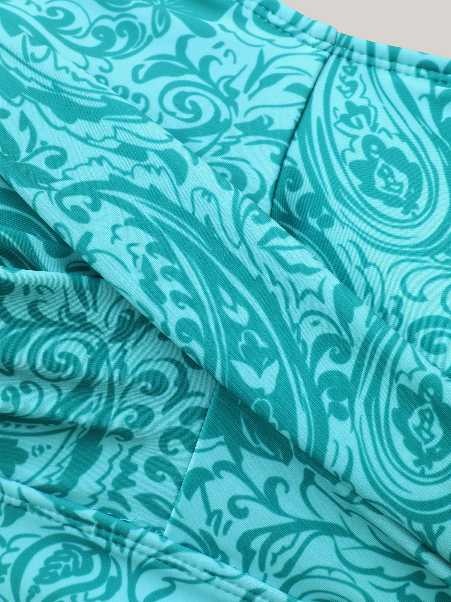 Paisley Print Twist Front Swim Dress - Image 7
