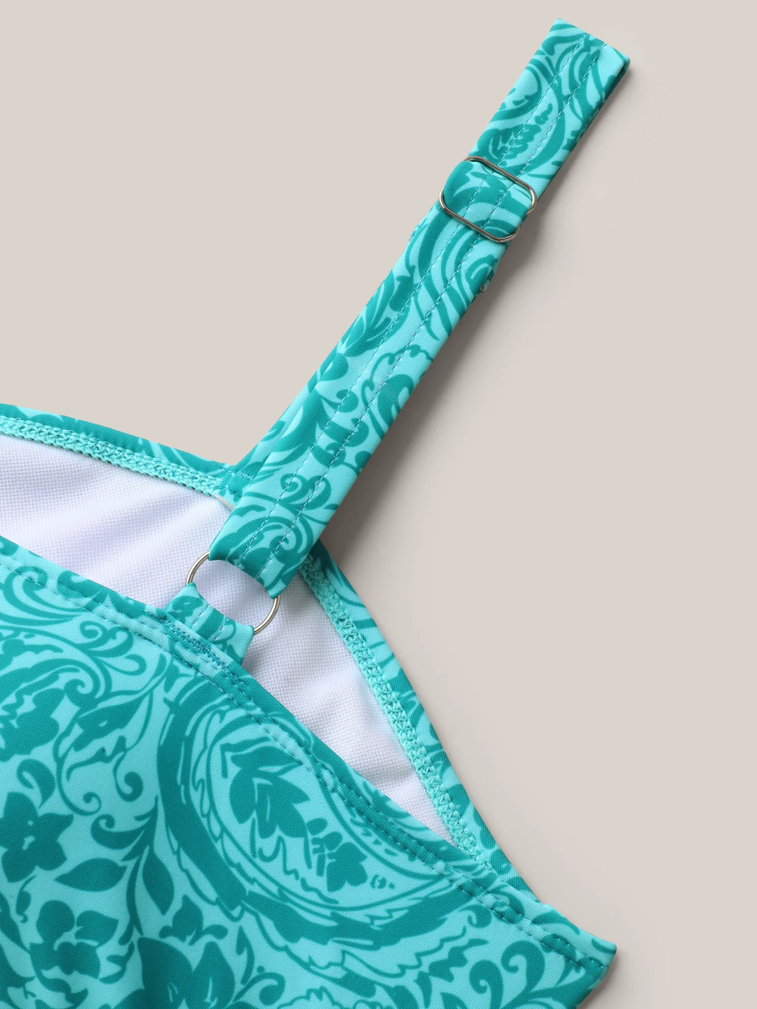 Paisley Print Twist Front Swim Dress - Image 8
