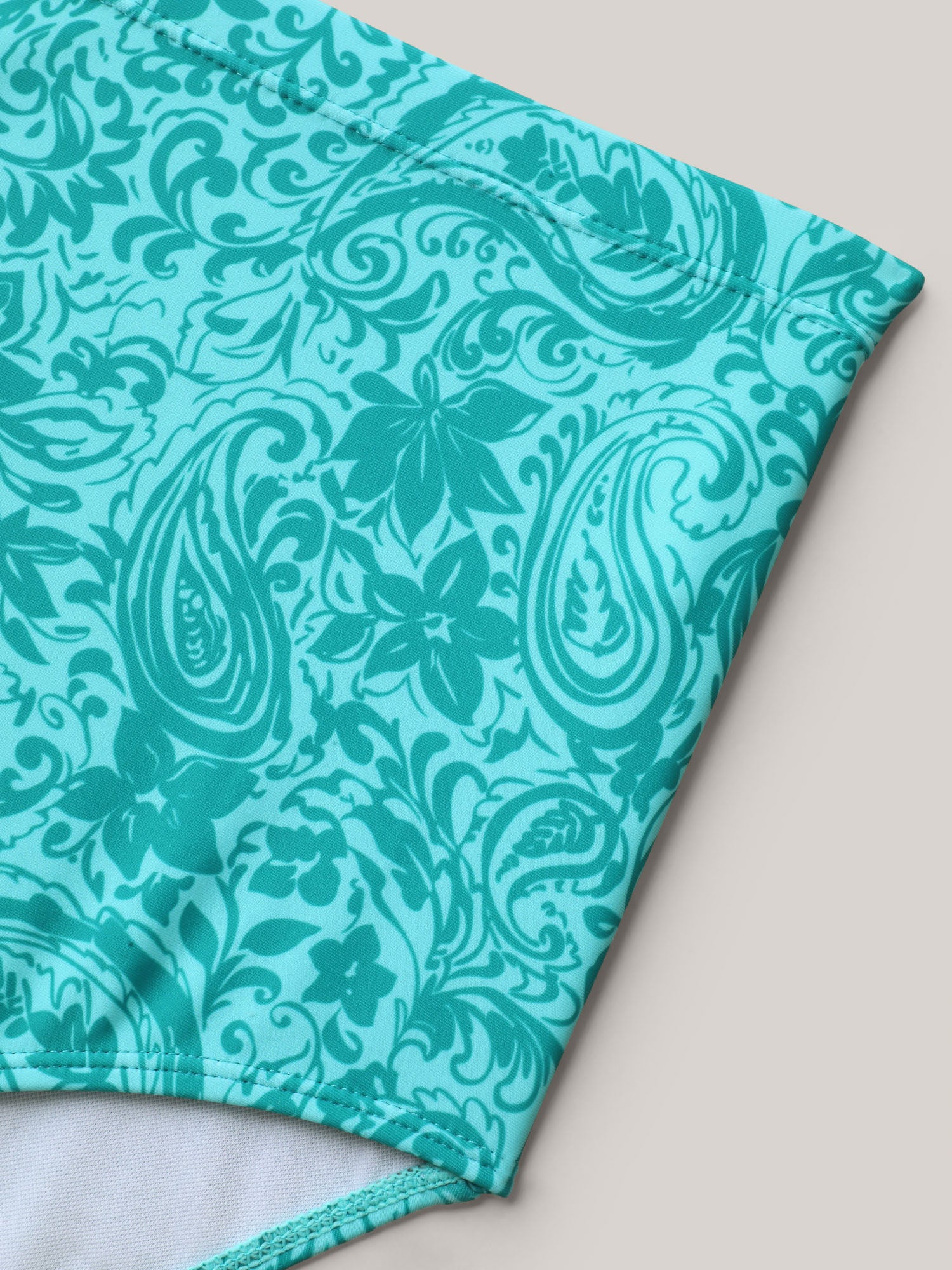 Paisley Print Twist Front Swim Dress - Image 9