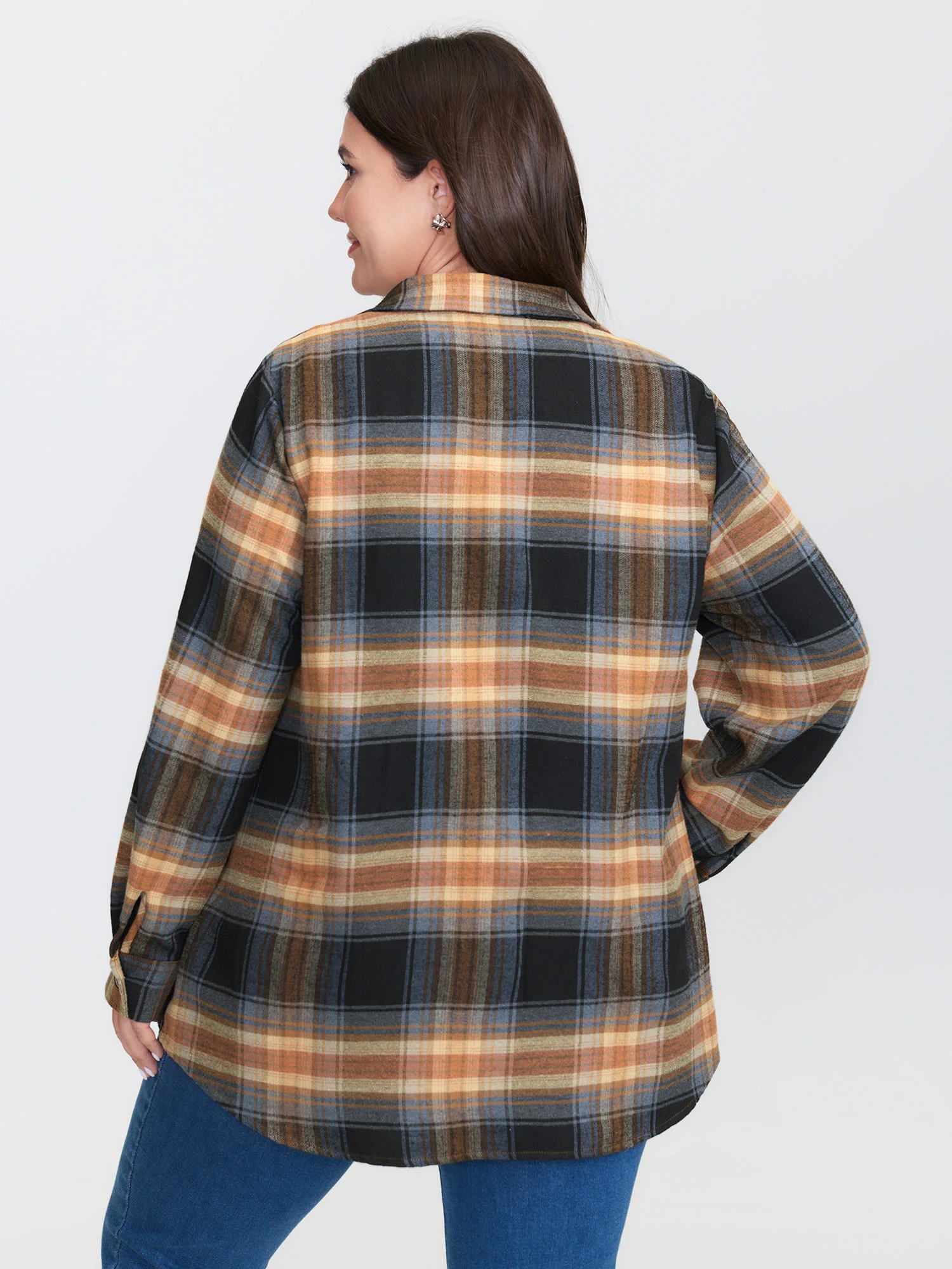 Plaid Print Button Down Shirt - Image 12