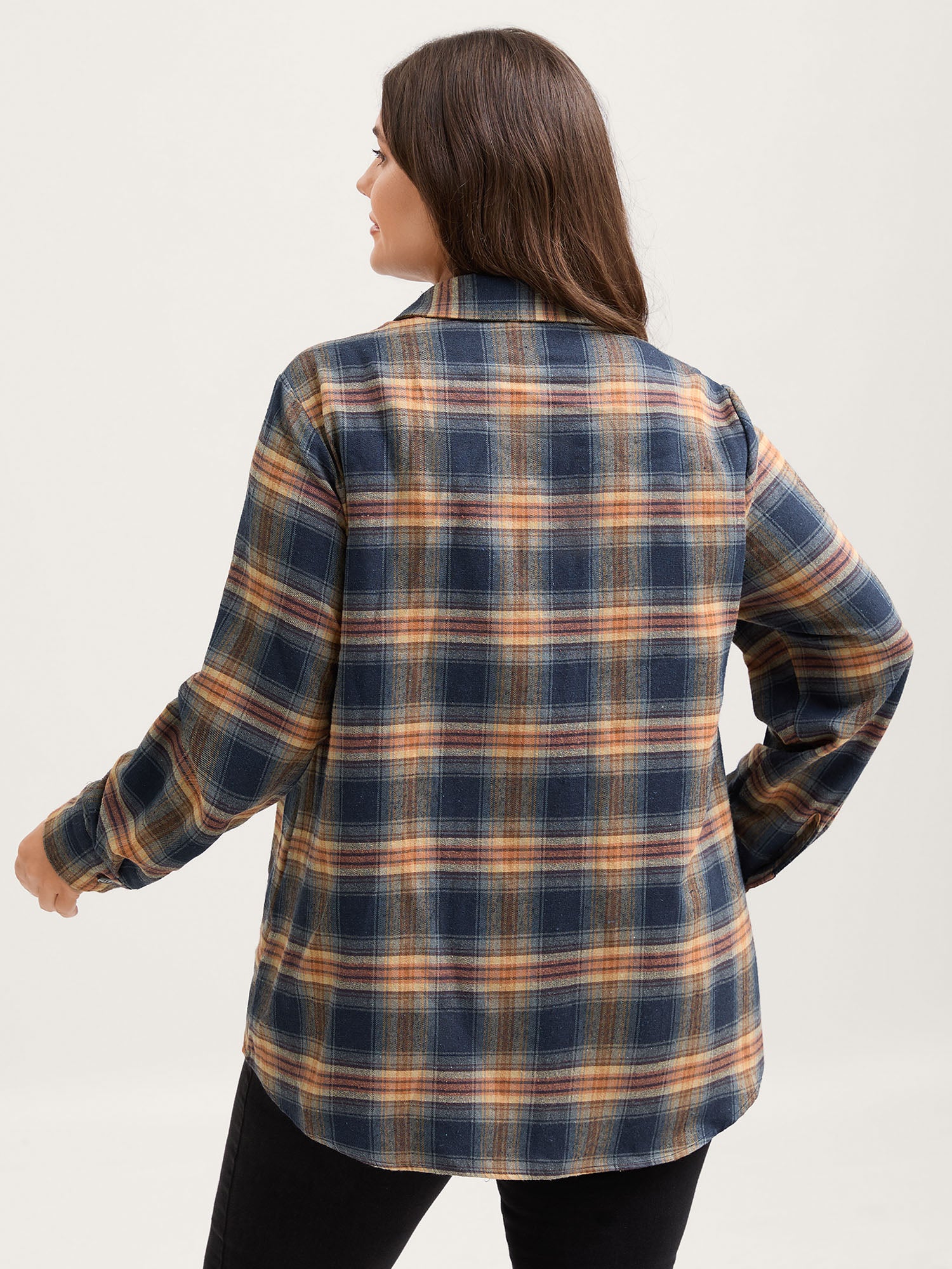Plaid Print Button Down Shirt - Image 5