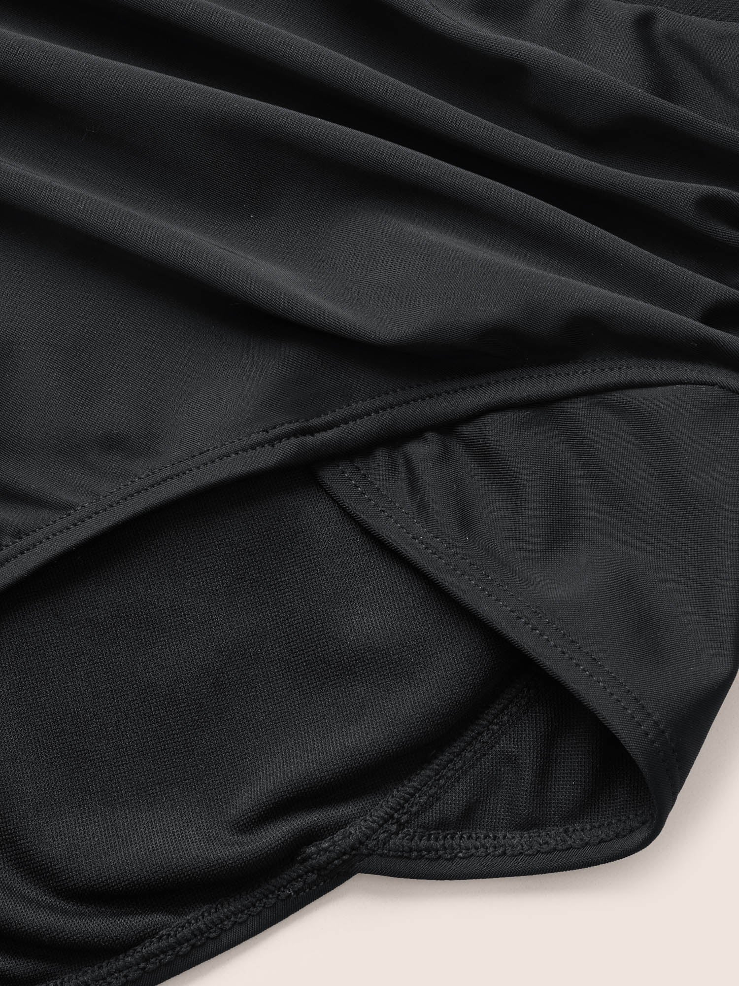 Plain Ruched High-Waisted Bikini Bottom - Image 6