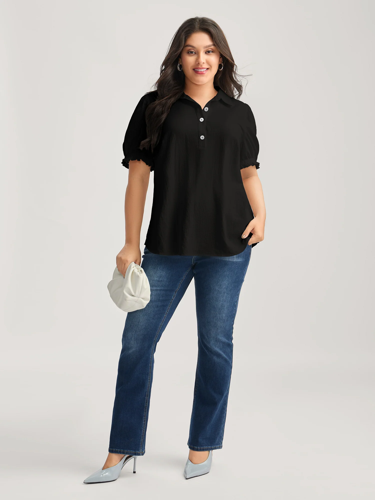 Pure Cotton Ruffled Puffy Sleeve Blouse - Image 11