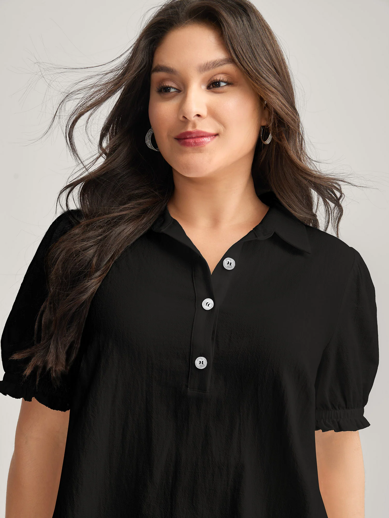 Pure Cotton Ruffled Puffy Sleeve Blouse - Image 9