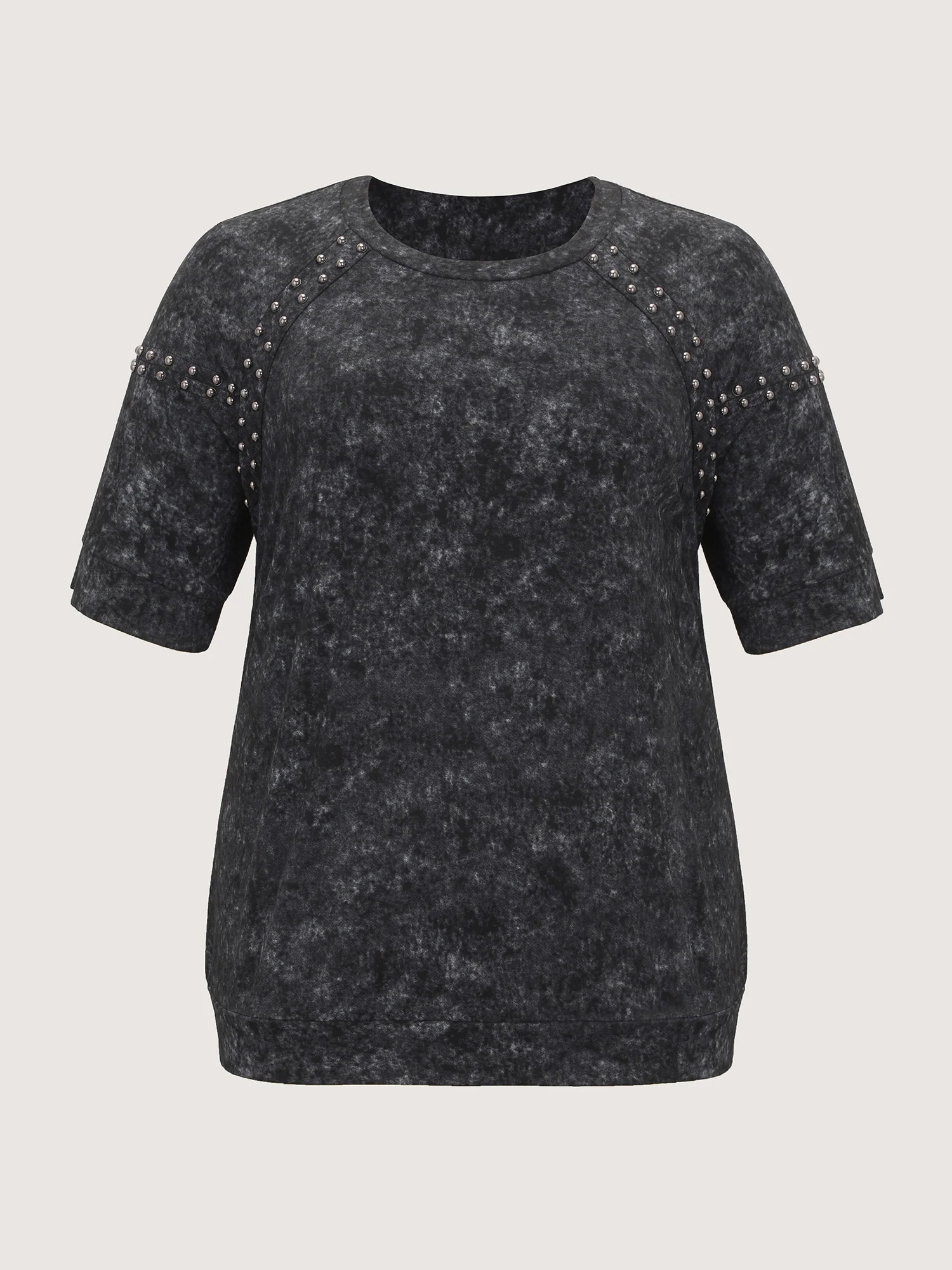Rivets Snowflake Effect Stretchy T-Shirt - Image 7