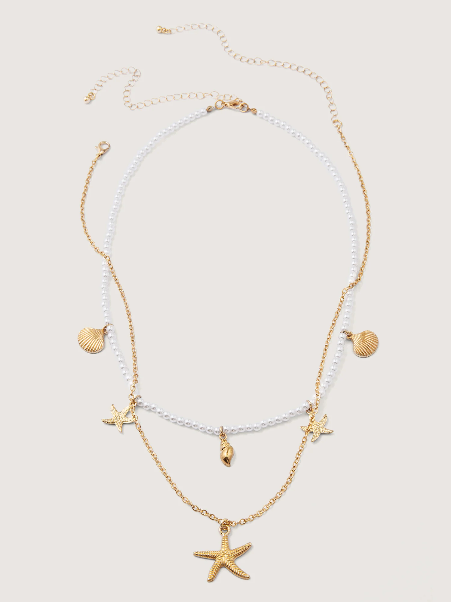 Seashell Layered Beaded Necklace - Image 2