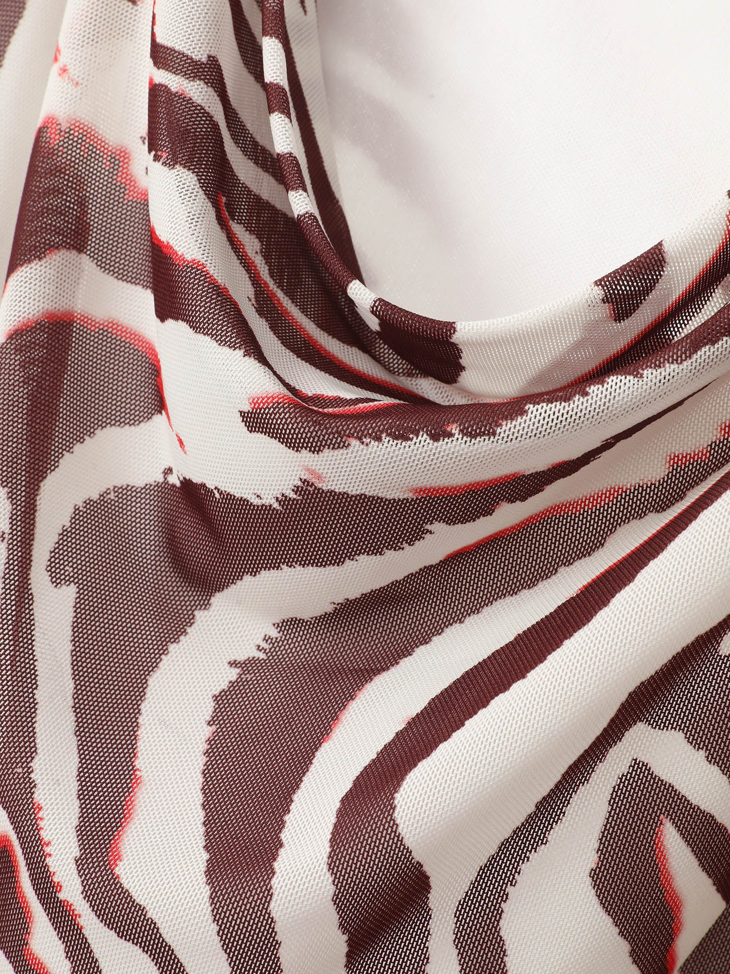 Stretchy Zebra Print Asymmetrical Hem Midi Dress - Image 7