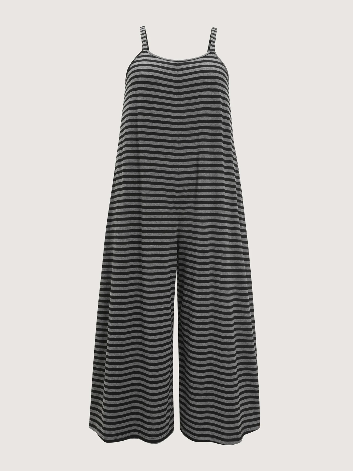 Striped Print Relaxed-Fit Cami Jumpsuit - Image 7