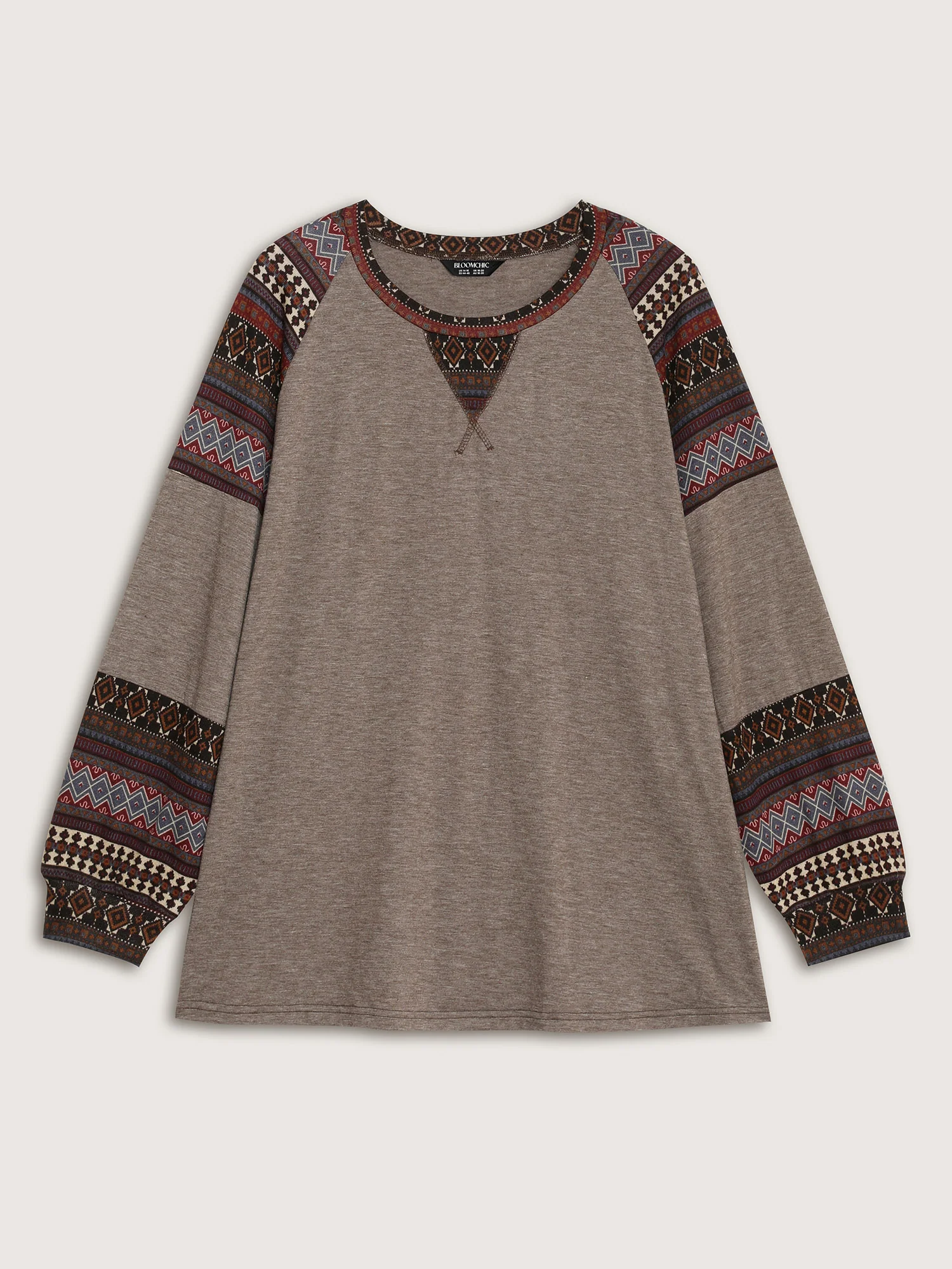 Supersoft Boho Stripes Spliced T-Shirt - Image 7