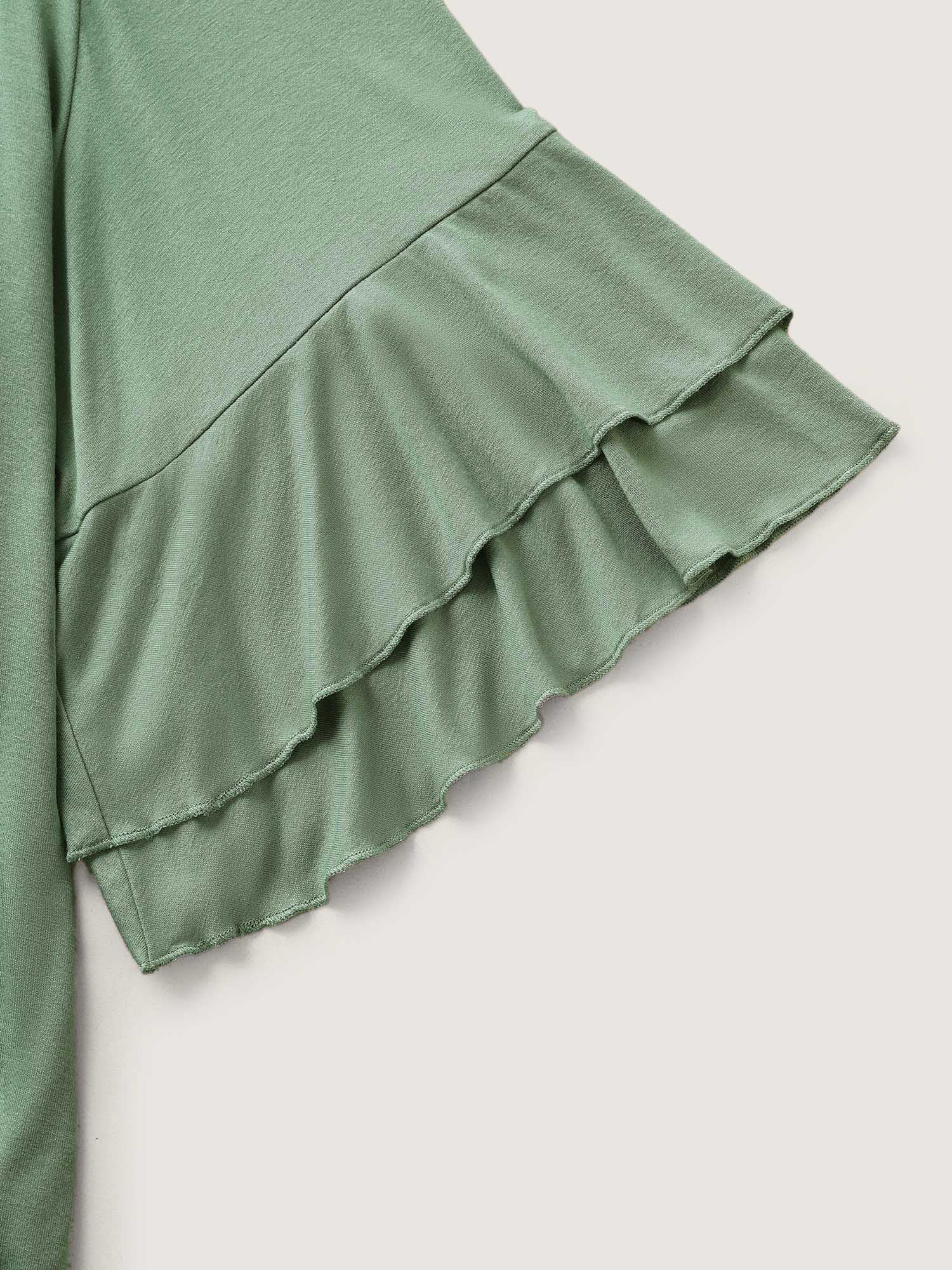 Supersoft Essentials Ruffle Layered Sleeve Pleated T-shirt - Image 11