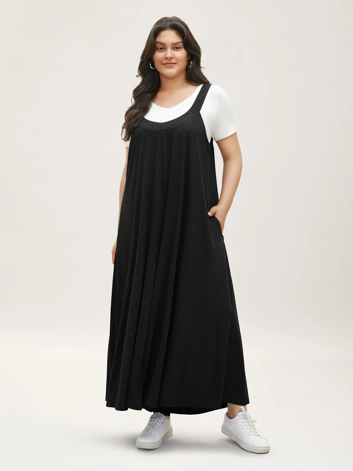 Supersoft Essentials Solid Pocket Adjustable Straps Jumpsuit - Image 10