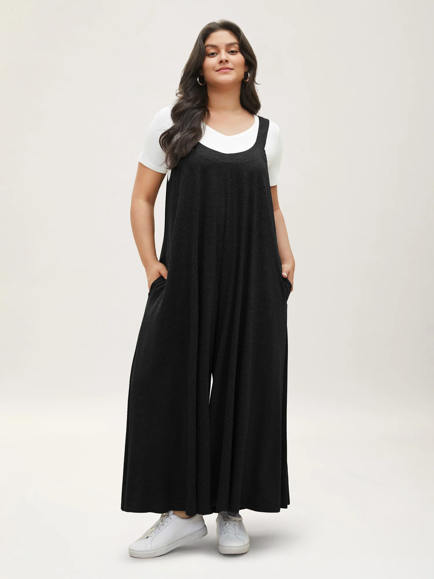 Supersoft Essentials Solid Pocket Adjustable Straps Jumpsuit - Image 9
