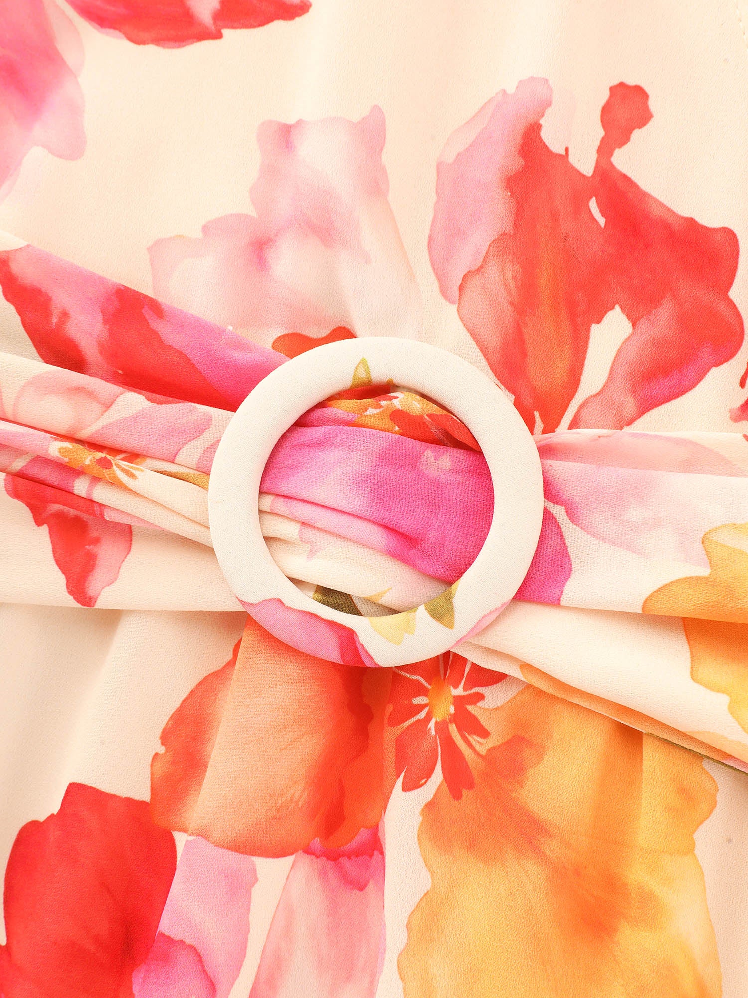 Supersoft Floral Print Split Hem Midi Dress - Image 5