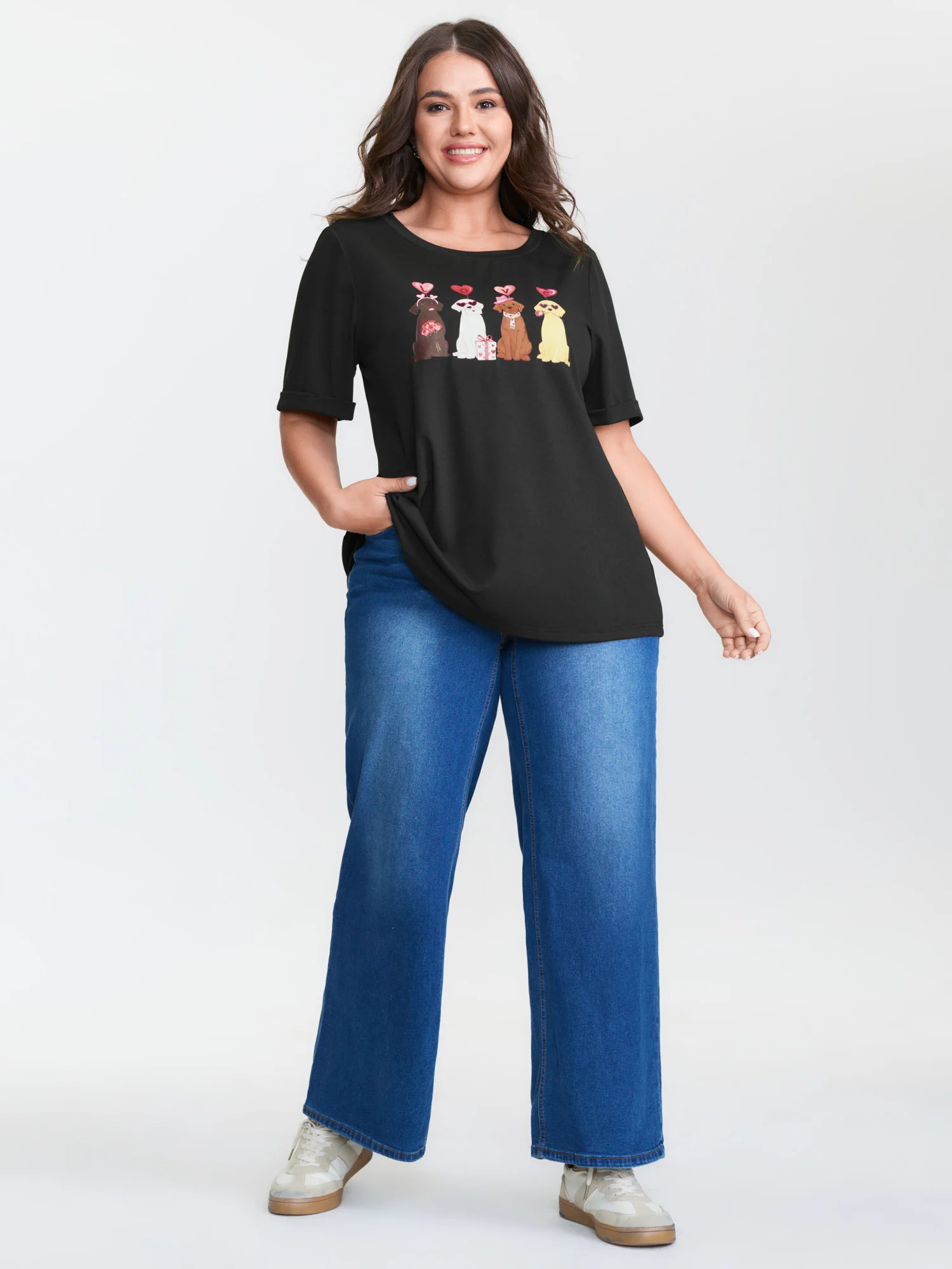 Supersoft Heather Valentine's Day Print T-Shirt - Image 10