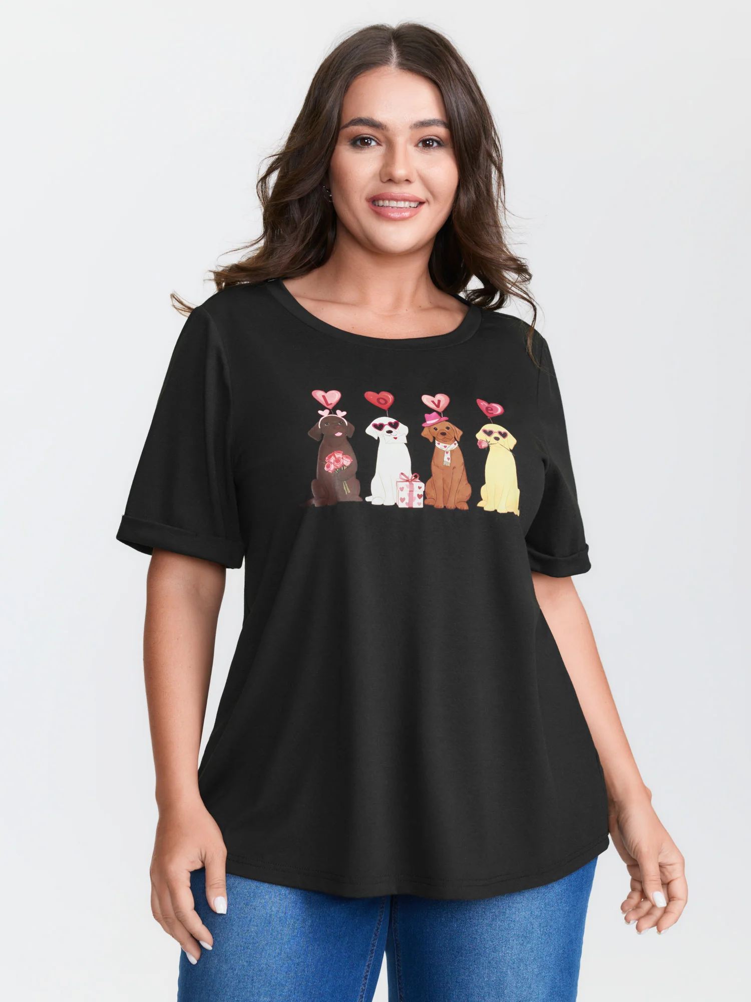 Supersoft Heather Valentine's Day Print T-Shirt - Image 9