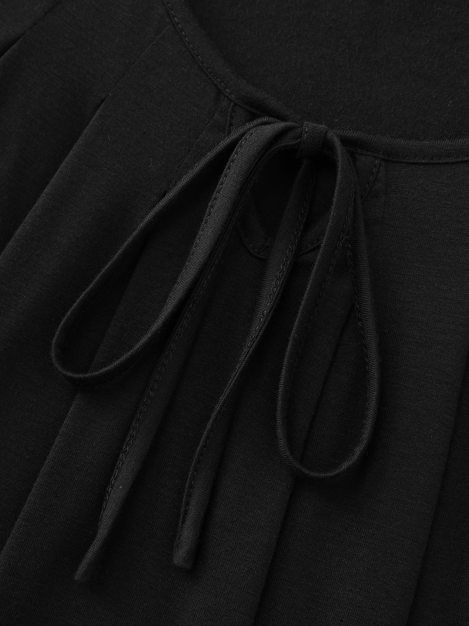 Supersoft Pleated Knotted Flowy Lounge Dress - Image 5