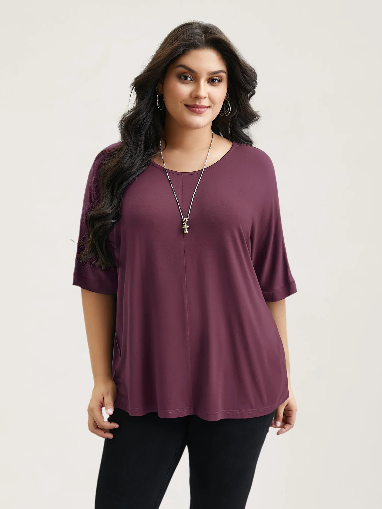 Supersoft Round Neck Plain T-Shirt - Image 15