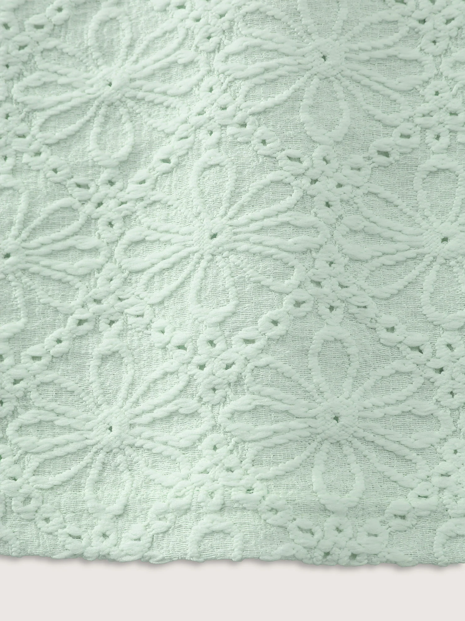 Textured Button Detail Square Neckline Knit Top - Image 5