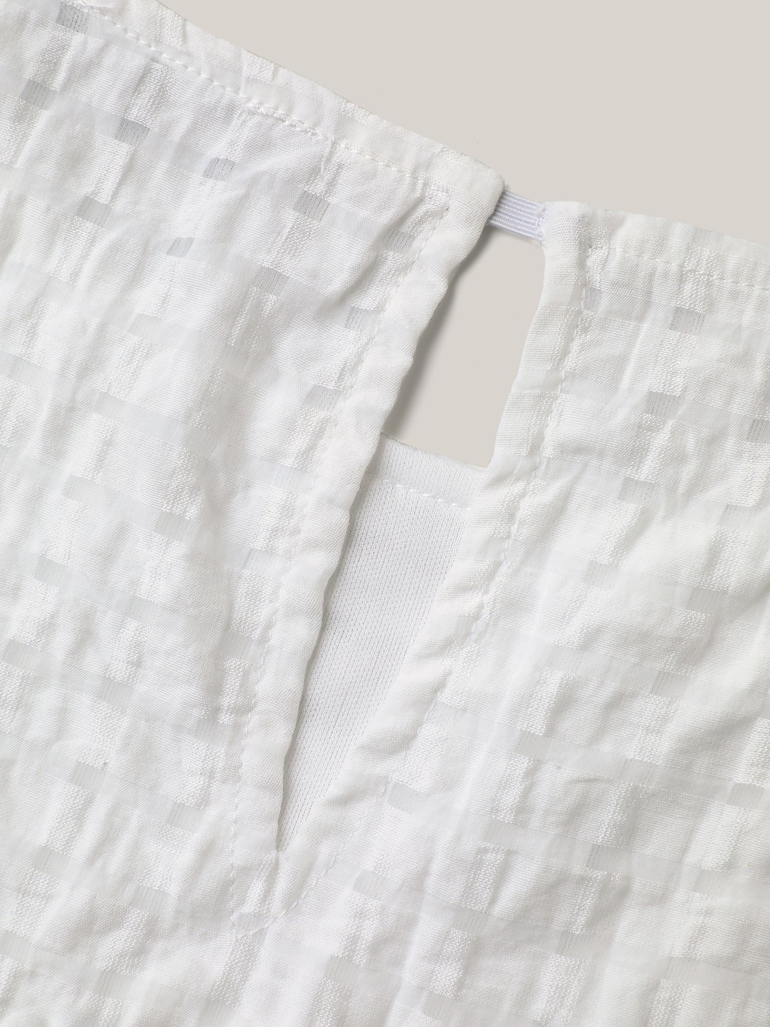 Textured Sheer Lined Flutter Sleeve Blouse - Image 9