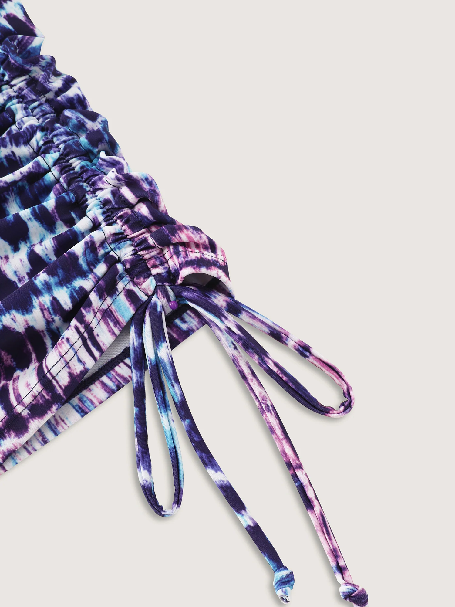 Tie-Dye Effect Scoop Neckline Swim Top - Image 5