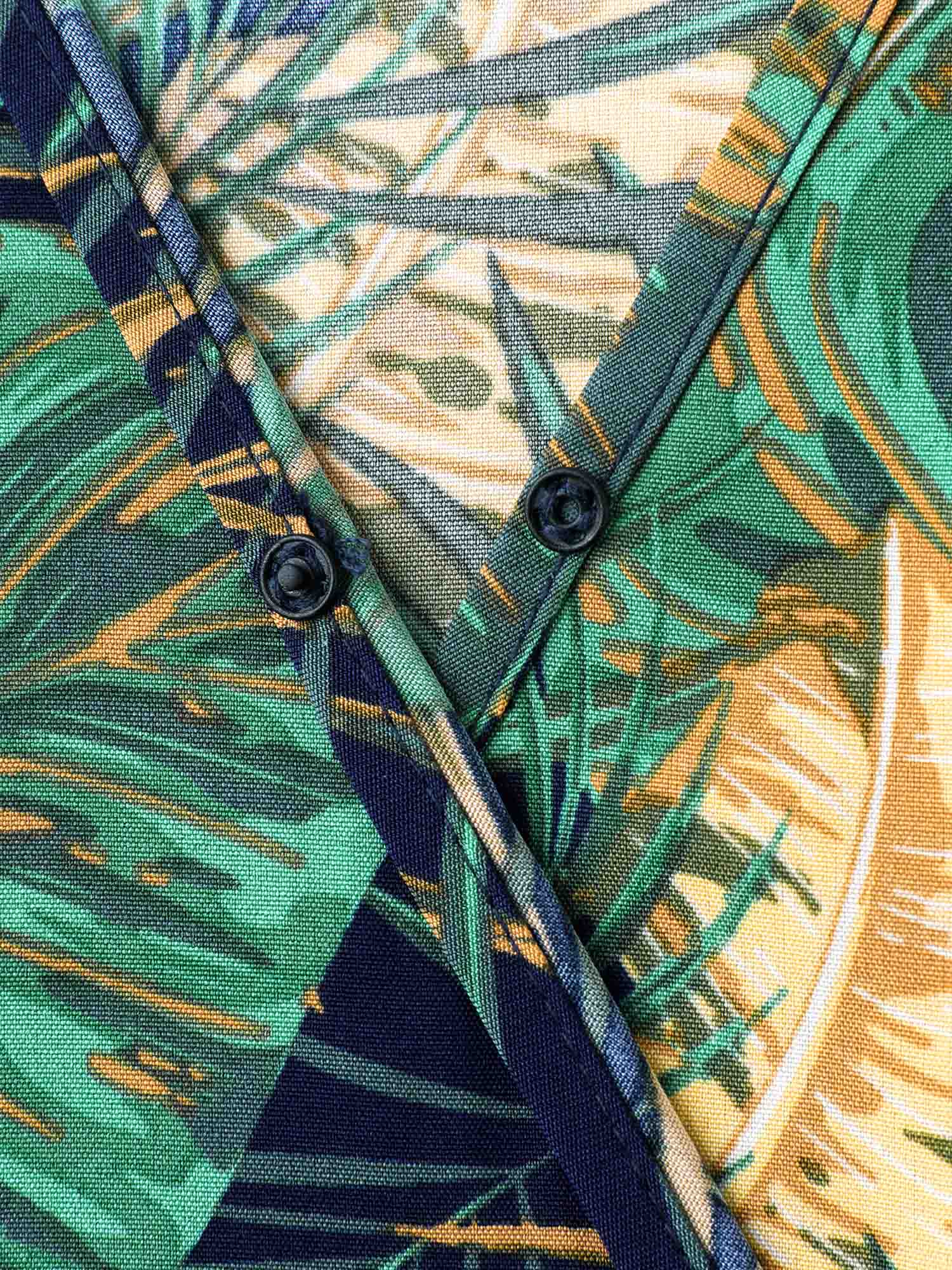 Tropical Print Belted Pocket Midi Dress - Image 5