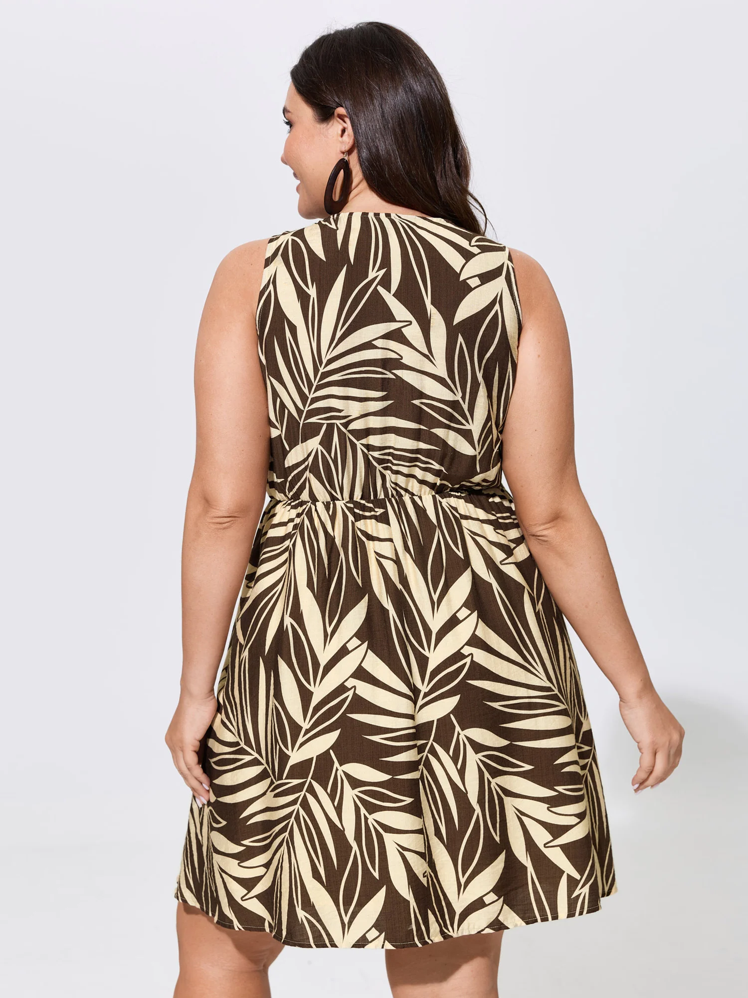 Tropical Print Cut-Out Mini Dress - Image 5