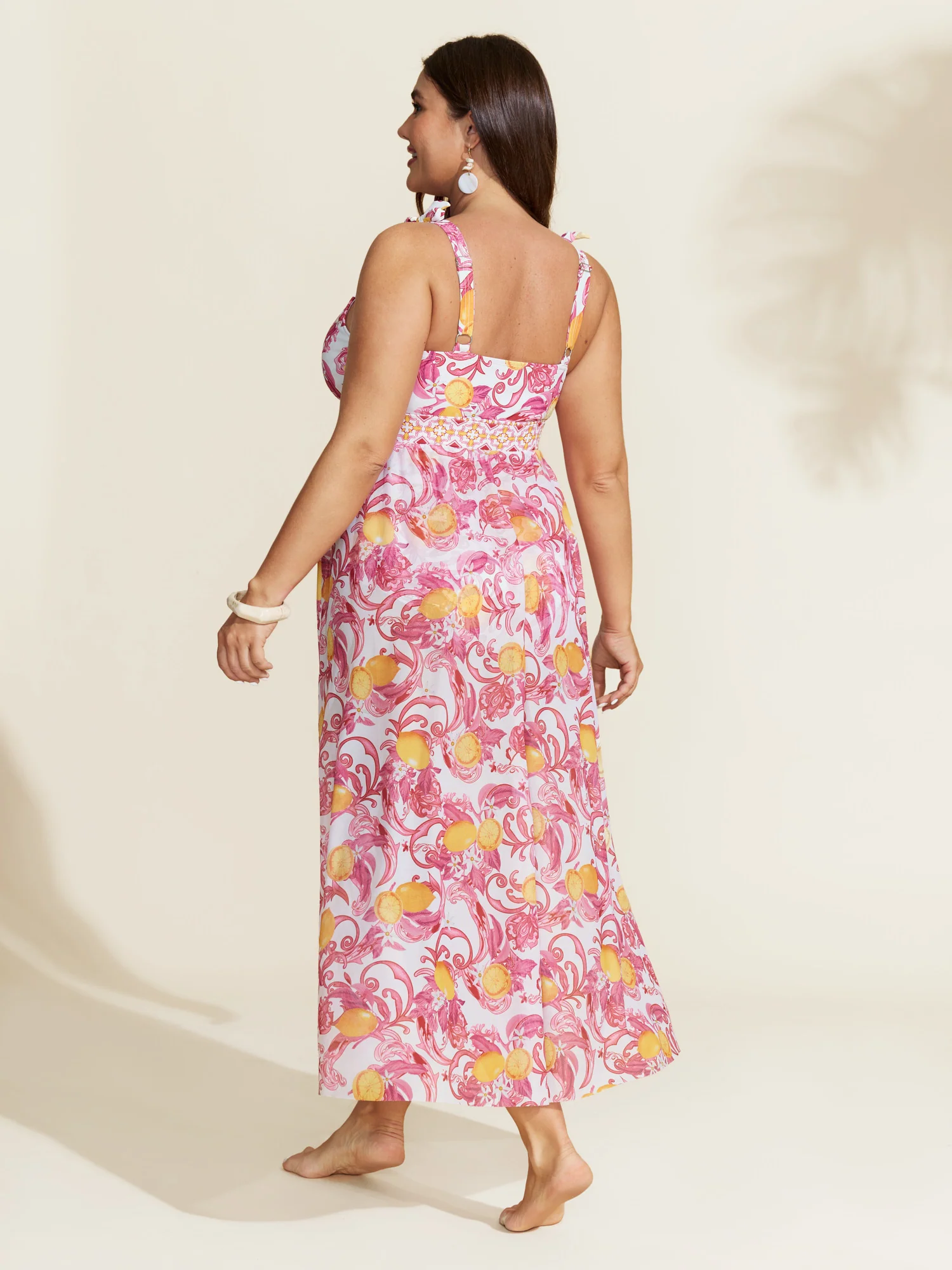 Two-Piece Citrus Print Sarong Swimsuit - Image 32