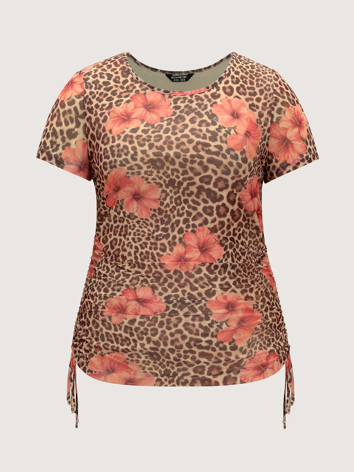 Wild-Side Leopard Print Stretchy Fitted T-Shirt - Image 7